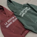 Screen Print French Terry Heavy Weight Pullover Washed 500 GSM Cotton Cropped Boxy Hoodie