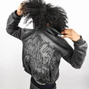 Drop Shoulder Boxy Cotton Vintage Patch Embroidery Sun Faded Oversized Pullover Acid Wash Hoodie