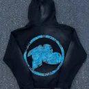 Applique Embroidery Print 500 Gsm Acid Wash Zip up Hoodie Oversized Hoodies Unisex