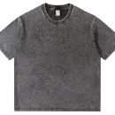 Graphic 250gsm Cotton Oversized Street Wear Washed Tshirt Vintage Acid Wash T-shirts