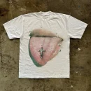 Graphic Dtg Print Round Neck Boxy 100% Cotton Drop Shoulder Oversized T Shirt for Men