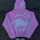 Applique Embroidery Print 500 Gsm Acid Wash Zip up Hoodie Oversized Hoodies Unisex