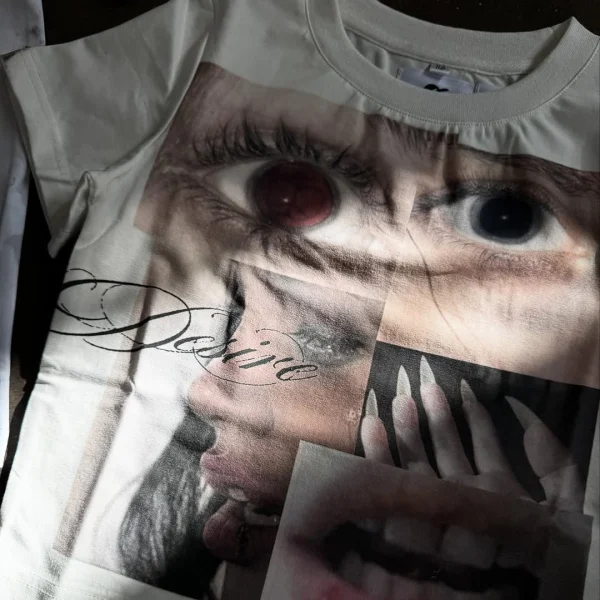 DTG Print 100% Cotton Oversized Drop Shoulder Graphic Unisex Boxy T Shirt - Image 2