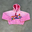 DTG 100% Cotton Terry Oversized Sunfaded Acid Washed Mens Zip up Rhinestone Hoodie
