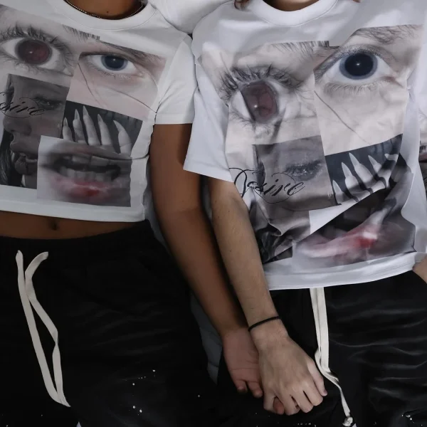 DTG Print 100% Cotton Oversized Drop Shoulder Graphic Unisex Boxy T Shirt - Image 5