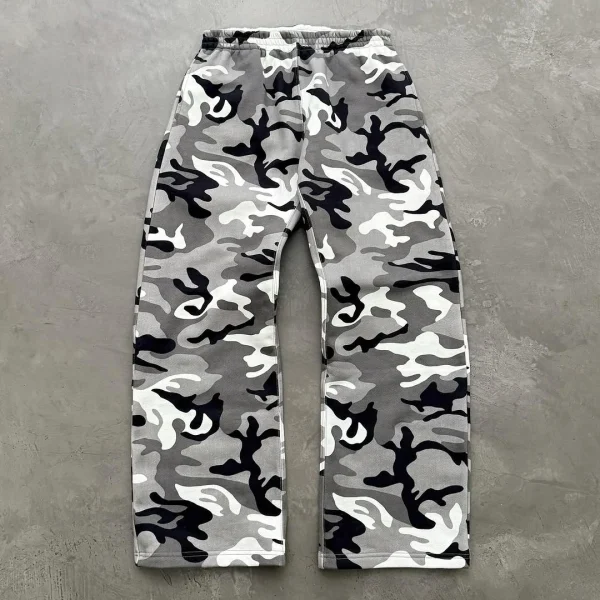 Real Tree Camouflage Graphic Oversized  Boxy Camo Hoodies Straight Wide Leg Sweatpants and Hoodie Set - Image 3